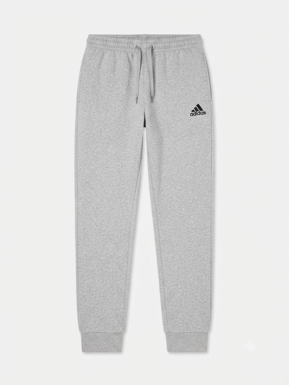 Adidas Heather Grey Joggers Sweatpants Drawstring Cuffed Unisex Small S